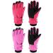 2 Pairs Kids Winter Gloves Snow Cold Weather Waterproof Gloves Warm Windproof Kid Gloves Sport Ski Gloves for Kid Purple,Red 3-6 Years Old