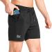 BROKIG Men's Lightweight Gym Shorts,Bodybuilding Quick Dry Running Athletic Workout Shorts for Men with Pockets Black Medium