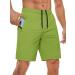 MAGCOMSEN Men's Shorts Quick Dry Athletic Running Shorts with Zipper Pockets for Gym, Workout, Hiking 38 Fruit Green V1