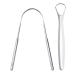 Seasaww 2 x Tongue Cleaner Portable Tongue Scraper Stainless Steel Tongue Cleaner
