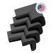 KidKusion 4-Piece Safety Corner Cushion - Black - Made in USA - Child Safety Corner Guard for Home Furniture - Baby Proof Table Protector - 4 Pack - Buy Online on SooperMarket.com