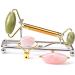 Jade Rose Quartz Roller Kit | 3 Changeable Heads Facial Roller for Glowing Skin - Shop Internationally - Buy Online on SooperMarket.com