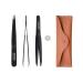 Tweezer LUCANUS PICK ME Tweezers 1pcs with Leather Case - Slant Tip Professional Stainless Steel Eyebrow Tweezers for Women & Men - Ultra Precision on Brow Facial Hair & Ingrown Hair