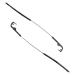 Ranara replacement glasses end tips glasses glasses 1 pair of metal glasses hinges 1-hole-edged glasses-repair parts kit glasses bracket replacement black