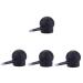 PLAFOPE 4 Pcs Silicone Nozzle Hair Fibers Pump Loose Powder Spray Powder Applicator Black