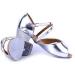 Girls Salsa Dance Shoes - Glitter Latin Tango & Ballroom Shoes for Children | Soft Soles | Size 37 EU | Silver - Buy Online on SooperMarket.com