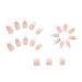 RikView French Tip Press on Nails: Long Coffin White Acrylic Nails with Rhinestones - Buy Online on SooperMarket.com