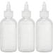 BRIGHTFROM Twist Top Applicator Bottles, Squeeze 4 OZ Empty Plastic Bottles, Refillable, Open/Close Nozzle - Leak Proof, Multi Purpose - 3 PACK