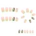 sunroot French Butterfly False Nails Long Coffin Nail Tip Detachable Press on Nails DIY Manicure ABS