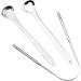 Buy Premium 2-Piece Stainless Steel Tongue Scraper Set - Versatile Schaber Tools for Effective Stain Removal | International Shipping Available - Buy Online on SooperMarket.com
