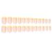 Handcess Short Shiny Square Artificial Nails - French Art Design in Yellow/Pink - 24 Press-On Nails for Women & Girls - Buy Online on SooperMarket.com