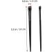 Baluue 12 Sets Eyeliner Brush Makeup Brush Ear Multi-function Eyebrow Brush Wood Black - Buy Online on SooperMarket.com