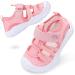 JOINFREE Toddler Boys Girls Water Shoes Breathable Qucik Dry Water Sneakers Sport Beach Sandals Lightweight Barefoot Flexible 7 Toddler Pink