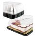 Chefible Rectangle Cake Containers | Sturdy and Stackable | High Top Design For One or Two Layer Cakes | 1/4 Size Cake Containers- Set of 8 8 Count (Pack of 1)
