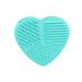 Makeup Brush Silicone Heart-Shaped Makeup Brush Cleaning Brush Heart-Shaped Egg Brush Cleaning Tool Beauty Brush(Green)