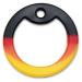 Silencer pacifier for US dog tags and identification tags (black-red-gold)