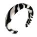 Fluffy Zebra Headband Wide Fur Headband Cute Fluffy Hairband Decorative Fuzzy Hairband Soft Plush Hair Hoop for Women Girls Zebra black white