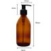 Avalon Amber Glass Bottles 250ml 8oz Soap Dispenser with Black Pumps (BPA-Free) Lotion Pump/Soap Dispensers Reusable Refillable Eco Friendly Sustainable Living/Gift - Pack of 2 - Buy Online on SooperMarket.com