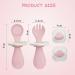 Vicloon Baby Fork and Spoon Set - 2 Pcs Infant Silicone Training Utensils for Baby Led Weaning - Self Feeding Learning Spoons - Pink - Buy Online on SooperMarket.com