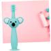 Kisangel Soft Bristle Toddler Toothbrush | Animal Teether Baby Toy Brush | Green Silicone Infant Toothbrush - Buy Online on SooperMarket.com