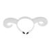 Gogogmee Sheep Horn Headband Head Band Halloween Decor Animal Headdress Halloween Hair Accessory Horn Hairband Funny Hairband Sheep Horn Hair Hoops Hair Decor Photo Prop Cotton White One Size White