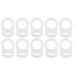SouiWuzi 10pcs Baby Pacifier Holder Silicone Baby Dummy Pacifier Clip Soft Button Ring Pacifier Holder White