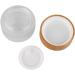 1PC 100ml/3.5oz Empty Frosted Glass Cream Jar with Wood Grain Lid Refillable Travel Makeup Cosmetic Face Lotion Cream Emulsion Container Bottle Storage Pot with Inner Linner - Buy Online on SooperMarket.com