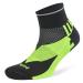 Balega Enduro Reflective Arch Support Performance Quarter Athletic Running Socks for Men and Women (1 Pair) Large Black/Neon Green