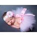 Matissa Newborn Baby Tutu Skirt & Headdress Flower Set - Light Pink - Buy Online on SooperMarket.com