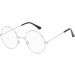 Children's Blue Light Filter Glasses - Prescription-Free Gaming & Computer Glasses (Z1103Z_1 Silver Oval Design) - Buy Online on SooperMarket.com