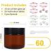 2 oz Amber Glass Jars 15 Pack - Refillable Cosmetic Containers with Inner Liners and Black Lids for Lotion, Ointments, Makeup, Slime, and Travel - Buy Online on SooperMarket.com
