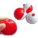 50Pcs 1 Inch Red and White Snap-on Round Fishing Bobbers for Fishing - Hard ABS Bobber Floats - Bobs Fishing Party Decorations - Buy Online on SooperMarket.com