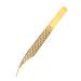DASSEN Gold Lash Extension Tweezers for Eyelash Extensions The Most Precision Thin Tips Eyelash Extension Tweezers for Mega Volume Lash Extensions (5-2 Gold  All The Fluff Volume)