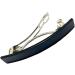 French Design Large Rectangular Hair Barrette Clip Pins - 2pcs Black 8CM - Buy Online on SooperMarket.com