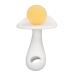 Newborn Teething Toy Baby Teether Stick Large Silicone Textured Handle Easy Cleaning for 6 to 12 Months (Yellow White) White Yellow