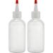 BRIGHTFROM Squeeze Hair Color Applicator Bottles with Red Top Cap, 4 OZ Empty Plastic Containers, Refillable, Leak Proof - Open/Close Nozzle - Multi Purpose/Coloring (Pack of 2)