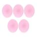 Pofet 5 pieces Soft Silicone Face cleaning brush Backer remover cleaning pad suit for Facial Skin Scrubber Exoliator Massager Pink