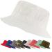 Bucket Hat for Men and Women Teens Cotton Lightweight Packable Cute Bucket Hats for Beach Sun Summer Travel (Runs Small) White X-Small-Small