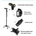 Quad Walking Stick Balancing Mobility Aid for Men and Women Lightweight Walking Cane with LED Flashlight Four Prong Sturdy Aluminum Crutch for Elderly - Buy Online on SooperMarket.com