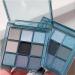 Lovelycat 9 Colors Glitter Eyeshadow Makeup Palette Matte High Pigmented Colorful Creamy Texture Eye Shadow Powder Natural Waterproof Long Lasting Eyeshadow Powder Cosmetics (E)