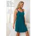 Sosolism Women's Green Nursing Nightdress with Lace Trim - Adjustable Maternity Breastfeeding Dress - Buy Online on SooperMarket.com