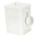 FOYTOKI Box Dispenser Lidded Storage Bin Laundry Dispenser Refillable Containers Iron White 1 count (Pack of 1) White