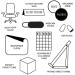 Pinch Provisions Work from Home Survival Kit 9 Essentials for Productivity | Compact Multi-Functional Metal Kit | International Shipping Available - Buy Online on SooperMarket.com