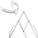 Tiuimk Stainless Steel Eyebrow Caliper Set with Removable Ruler Arm - Silver + Eyebrow Stencils - Microblading Tool for Precise and Easy Tracing - Perfect for Makeup Artists and Beginners - Buy Online on SooperMarket.com
