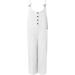 WILLBEST Womens Wrap Sleeveless Jumpsuits Playsuit Smocked Straps Fit And Flare Long Pant Jumper Rompers with Pockets 4022-oyvsw-white-3 S - Buy Online on SooperMarket.com