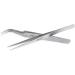 FEITA Pro Eyelash Extension Tweezer Set - Straight & Curved Pointy Precision Fine Tip Tweezers - Silver (2Pcs) - Buy Online on SooperMarket.com
