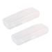 Brensty 2 Pieces Double Storage Box Men Shaver Case Shaver Accessories Transparent Holder Storage Art Fabric Case