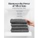 SUTERA Silverthread Waffle Towel California | Quick Drying & Ultra Soft Luxury Hand Towel | Grey 16x30 - Buy Online on SooperMarket.com
