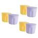 minkissy 6 Sets Pp Washing Bowl Makeup Cleaner Mat Cleaning Bowl Brush Cleaning Pad Puff Cleaning Scrubber Makeup Cleaning Mat Tool Beauty Kit Makeup Brush Cleaning Kit Silica Gel