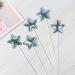 Buy Ailexi Handmade 10-Piece Leather Reflective Glitter Cake Toppers - Light Blue & Silver Stars for Cupcakes & Ice Cream - Buy Online on SooperMarket.com